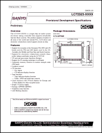 LC72323-XXXX datasheet: Provisional development specification LC72323-XXXX