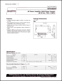 STK4024V datasheet: AF power amplifier (20W) STK4024V