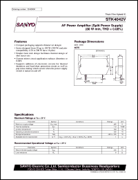 STK4042V datasheet: AF power amplifier (80W) STK4042V