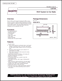 LA1140 datasheet: FM IF system for car radio LA1140