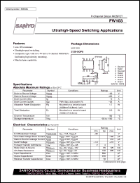 FW103 datasheet: P-channel silicon MOSFET, ultrahigh-speed switching application FW103