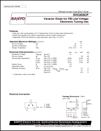 SVC203CP datasheet: Diffused junction type silicon diode, varactor diode for FM low-voltage electronic tuning use SVC203CP