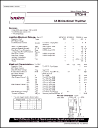 DTA8E-N datasheet: 400V/8A bidirectional thyristor DTA8E-N