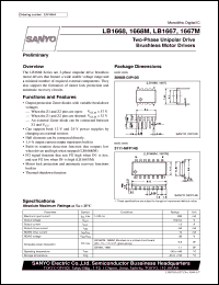 LB1668M datasheet: 2-phase unipolar drive brushless motor driver LB1668M