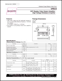 VPS13 datasheet: CTR display video output amplifier: high-voltage, wideband amplifier VPS13