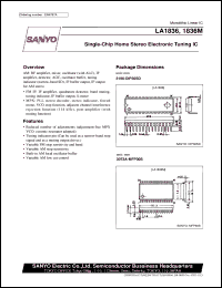 LA1836 datasheet: Single-chip home stereo electronic tuning IC LA1836