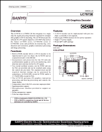 LC7872E datasheet: CD graphic decoder LC7872E