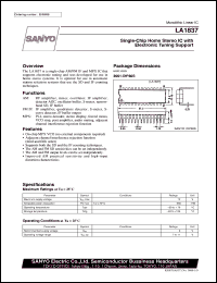 LA1837 datasheet: Single-chip home stereo IC with electronic tuning support LA1837