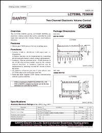 LC75366 datasheet: 2-channel electronic volume control LC75366