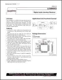 LC8900KQ datasheet: Digital audio interface receiver LC8900KQ