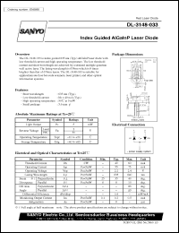 DL-3148-033 datasheet: Index guided ALGalnP laser diode DL-3148-033