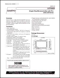 LC72323 datasheet: Single-chip microcontroller with PLL and LCD driver LC72323