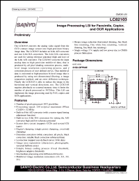 LC82103 datasheet: Image-processing LSI for facsimile, copier and OCR application LC82103
