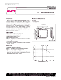 LA3235W datasheet: 1,5 V record preamplifier LA3235W