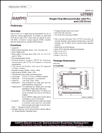 LC72321 datasheet: Single-chip microcontroller with PLL and LCD driver LC72321