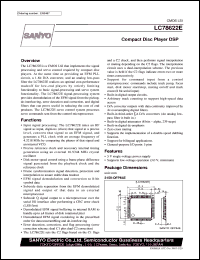 LC78622E datasheet: Compact disc player DSP LC78622E