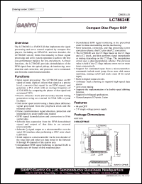 LC78624E datasheet: Compact disc player DSP LC78624E