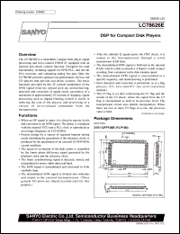 LC78626E datasheet: DSP for compact disc player LC78626E