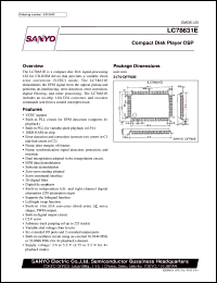 LC78631E datasheet: Compact disc player DSP LC78631E