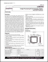 LC821031 datasheet: Image-processing IC for facsimile, copier and OCR product LC821031