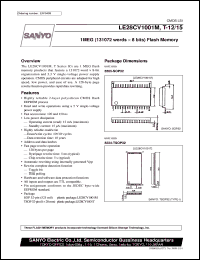 LE28CV1001M-15 datasheet: 1MEG (131072words x 8bit) flash memory LE28CV1001M-15