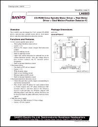 LA6503 datasheet: CD-ROM drive spindle motor driver + sled motor driver + sled motion/position detector IC LA6503