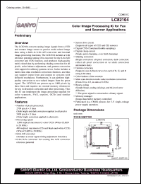 LC82104 datasheet: Color image processing IC for fax and scanner application LC82104