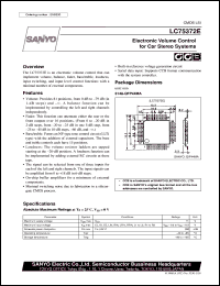 LC75372E datasheet: Electronic volume control for car stereo system LC75372E