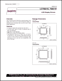 LC75821W datasheet: LCD display driver LC75821W