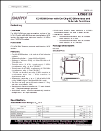 LC895124 datasheet: CD-ROM driver with on-chip SCSI interface and subcode function LC895124