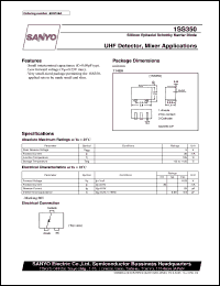 1SS350 datasheet: Silicon epitaxial schottky barrier diode, UHF detector, mixer application 1SS350