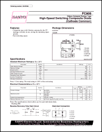 FC808 datasheet: Silicon epitaxial planar type, high-speed switching composite diode FC808