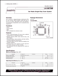 LA1867NM datasheet: Car radio single-chip tuner system LA1867NM