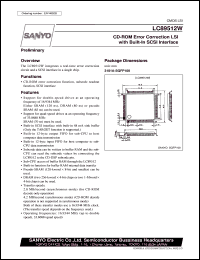 LC89512W datasheet: CD-ROM error correction LSI with built-in SCSI interface LC89512W