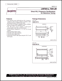 LM7001JM datasheet: Direct PLL frequency synthesizer for electronic tuning LM7001JM