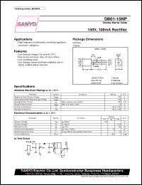 SB01-15NP datasheet: Shottky barrier diode, 150V/100mA rectifier SB01-15NP