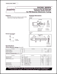SVC202 datasheet: Varactor diode (IOCAP) for FM receiver electronic tuning SVC202