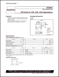 1SV241 datasheet: PIN diode for VHF, UHF, AGC use 1SV241