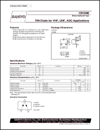 1SV246 datasheet: PIN diode for VHF, UHF, AGC use 1SV246