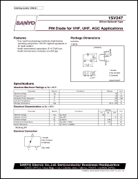 1SV247 datasheet: PIN diode for VHF, UHF, AGC use 1SV247