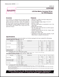 LC4102C datasheet: LCD dot matrix common driver for STN display LC4102C