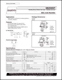 SB25W05T datasheet: Schottky barrier diode, 50V/2,5A rectifier SB25W05T