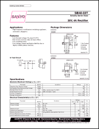 SB40-03T datasheet: Schottky barrier diode, 30V/4A rectifier SB40-03T