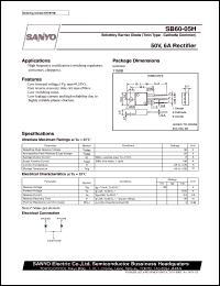 SB60-05H datasheet: Schottky barrier diode, 50V/6A rectifier SB60-05H