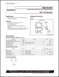 SBA100-09Y datasheet: Schottky barrier diode, 90V/10A rectifier SBA100-09Y