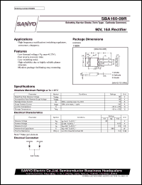 SBA160-09R datasheet: Schottky barrier diode, 90V/16A rectifier SBA160-09R