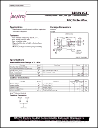 SBA50-09J datasheet: Schottky barrier diode, 90V/5A rectifier SBA50-09J