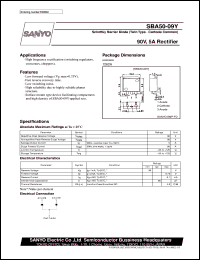 SBA50-09Y datasheet: Schottky barrier diode, 90V/5A rectifier SBA50-09Y