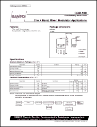 SGD-100 datasheet: GaAs schottky barrier diode, C to X band, mixer, modulator application SGD-100