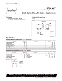 SGD-100T datasheet: GaAs schottky barrier diode, C to X band, mixer, modulator application SGD-100T